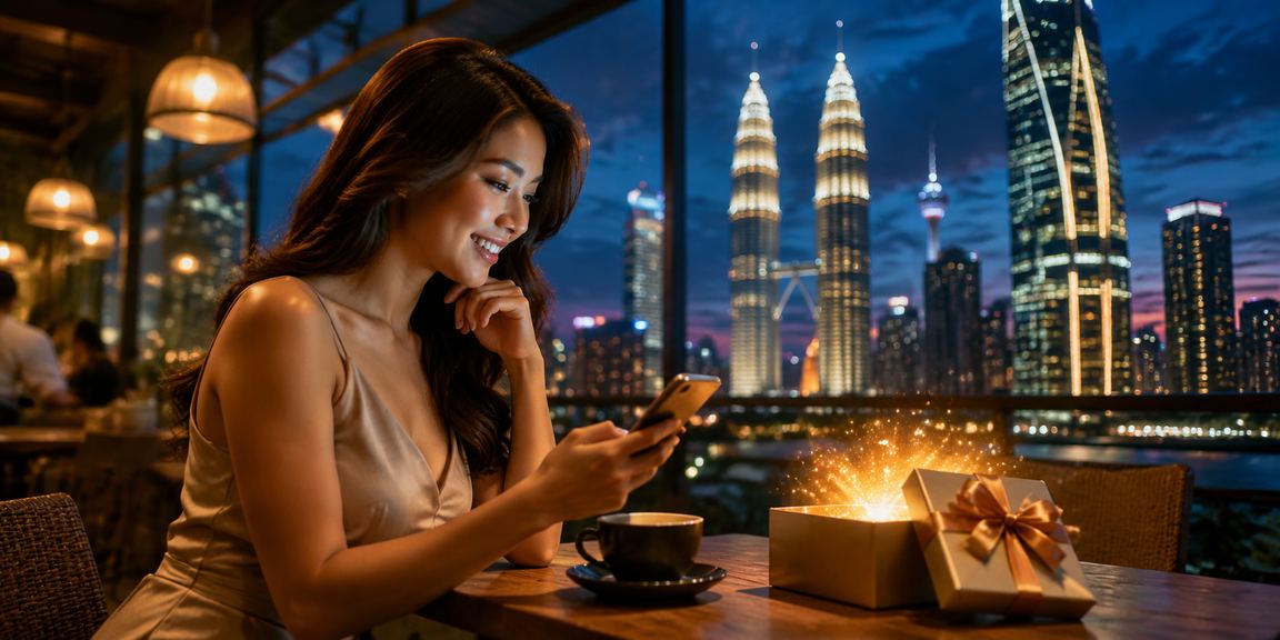 A Kuala Lumpur user playing online casino slots on a smartphone via lucky55