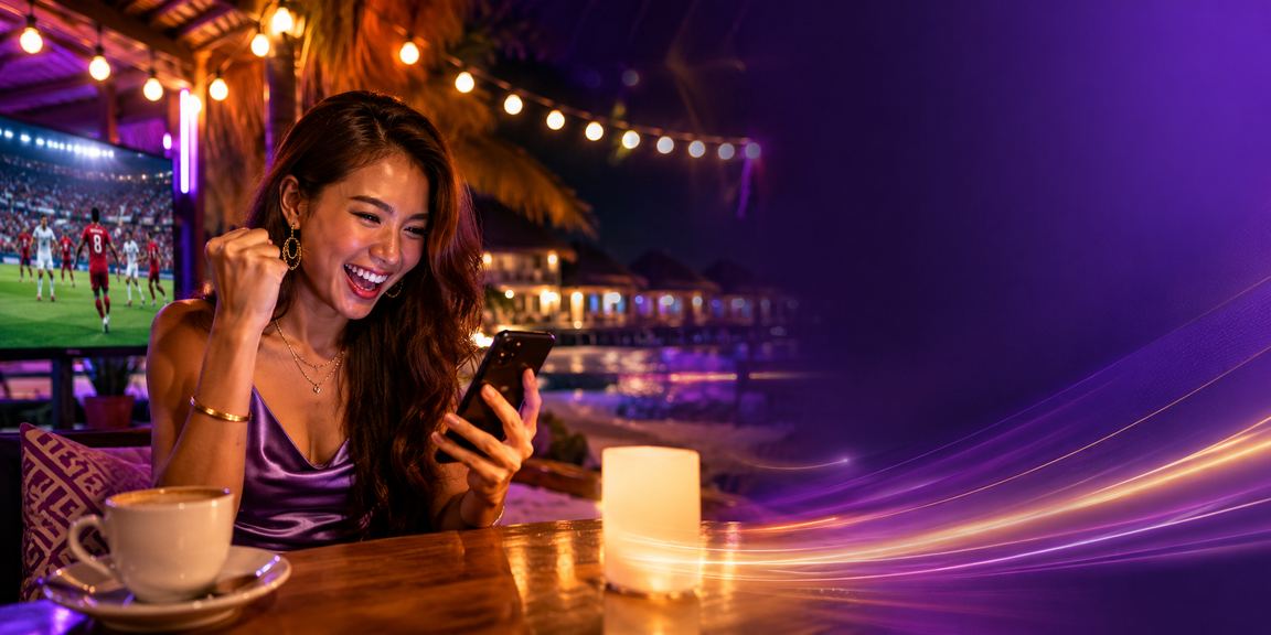 A Langkawi user accessing the lucky55 mobile platform for esports betting while on holiday